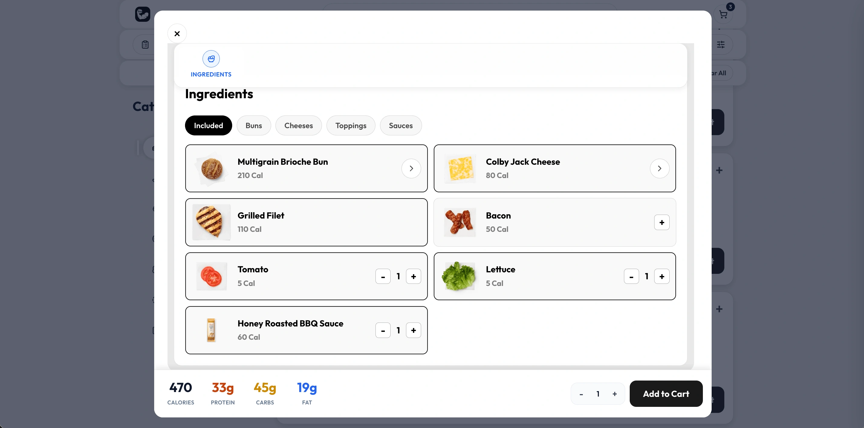 Macro Maxxer detailed meal customization experience