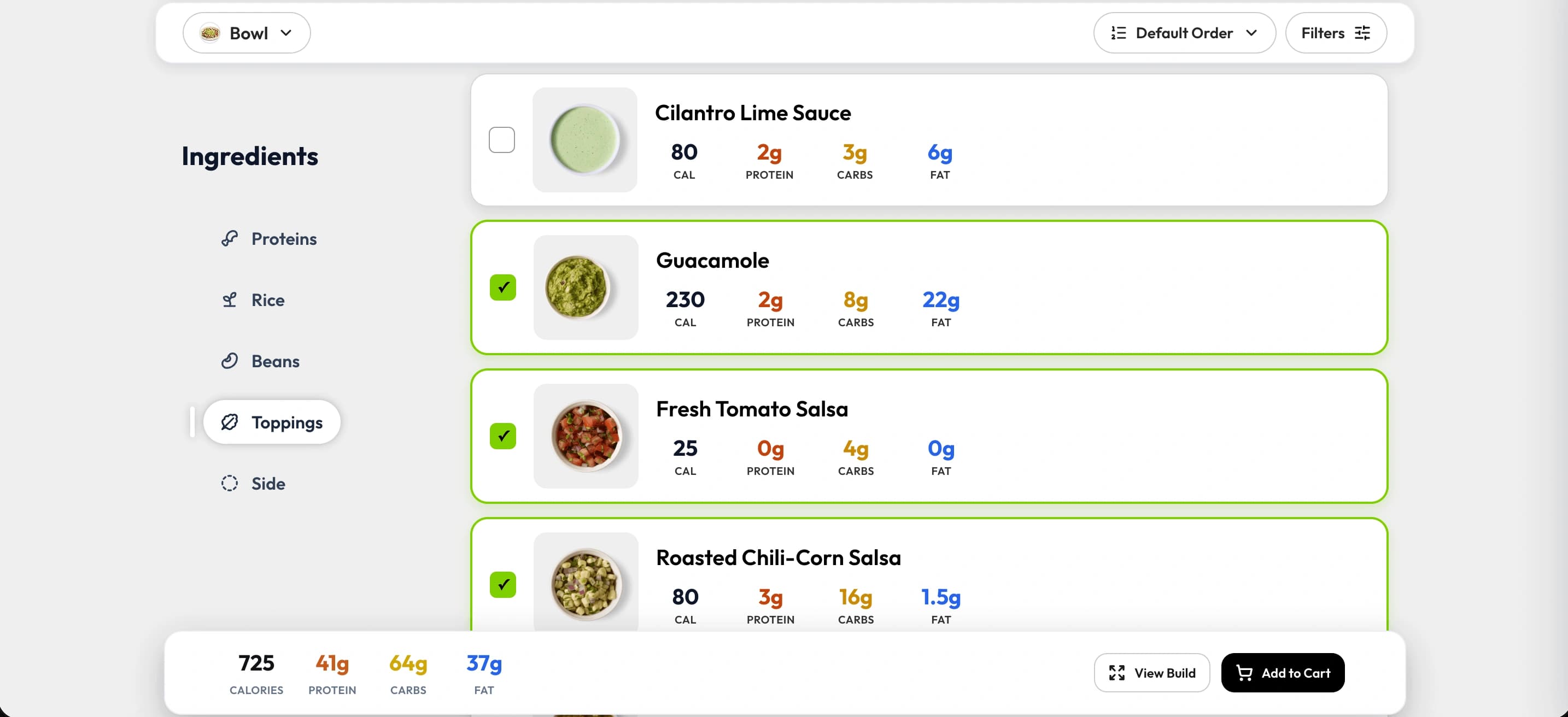 Macro Maxxer build-your-own meal builder